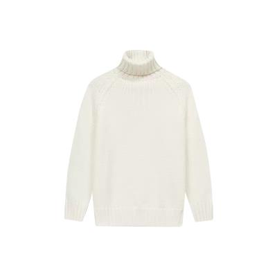 China Anti-wrinkle Thick ribbed half-turtleneck cashmere sweater for sale