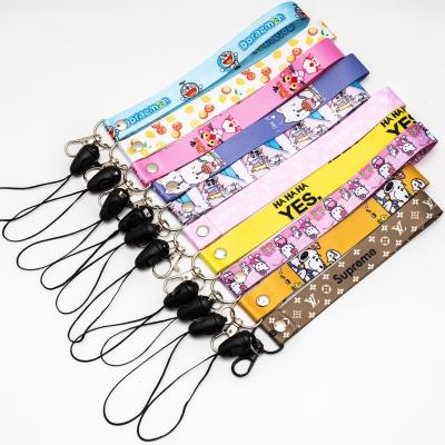 China Phone Holder Custom Lanyard Custom Polyester Wristband Strap Lanyard Short Phone Lanyard for sale