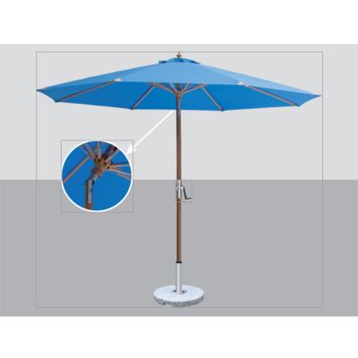 China Traditional Wooden Outdoor Patio Market Cafe Umbrella Paraguas for sale