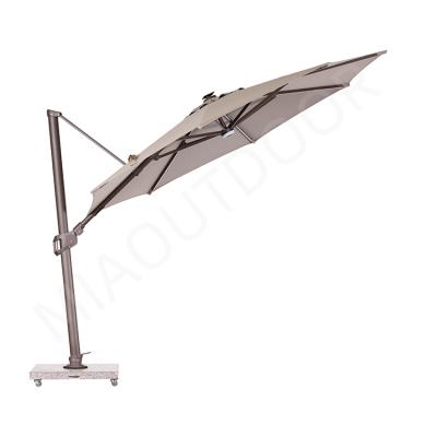 China Modern Commercial Outdoor Roman Aluminum Parasol Garden Hanging Cantilever Umbrella for sale