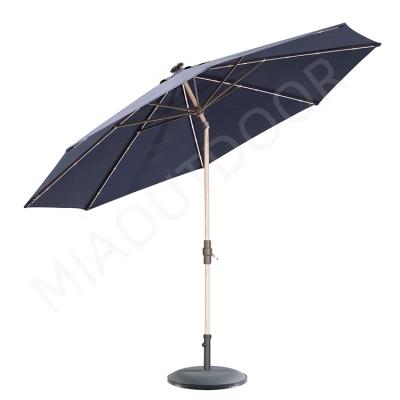 China Modern Aluminum Market Advertising Parasol Beer Garden 9ft Table Umbrella Commercial for sale