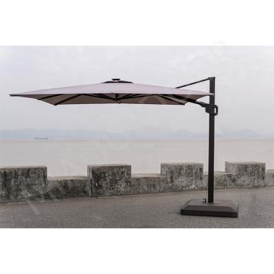 China Restaurant Outdoor Cantilever Cantilever Automatic Patio Umbrella Furniture Umbrella for sale