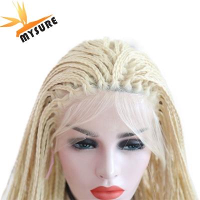 China Braid Wigs For Women MYSURE Lace Front Box Braid Wig African Braided Wig Wig Braids Lace for sale