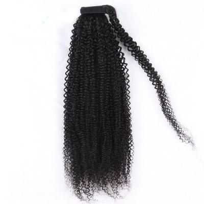 China MYSURE Afro Wave Ponytail Ponytail Hair Extensions Afro Human Hair Extensions Afro Human Hair Extensions for sale