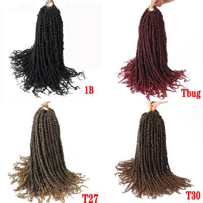 China Free Shipping Fiber Hair Pre-Twist Crochet Marley Curly Synthetic Hair Passion Twist Braiding Afro Braids Hair Extensions for sale