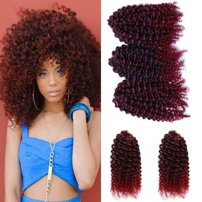 China Free Shipping Fiber Hair Marlybob Braids Hair Ombre Afro Ombre Hair Extensions Kinky Curly Braiding Synthetic Braiding Hair Small for sale