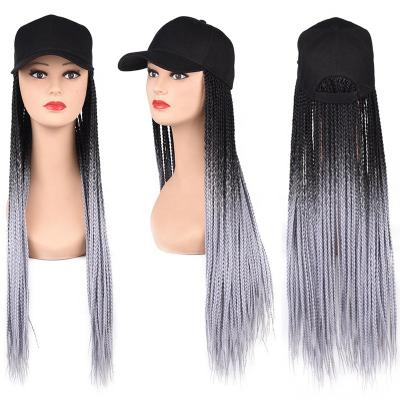 China MYSYRE Synthetic Straight 24inch Baseball Cap Braided Cap Wig Caps For Women Color Braided Wig Cap for sale