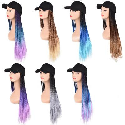 China MYSYRE 24inch Straight Box Braid Braided Wig Cap Wig Caps For Color Women Braided Cap Wig for sale