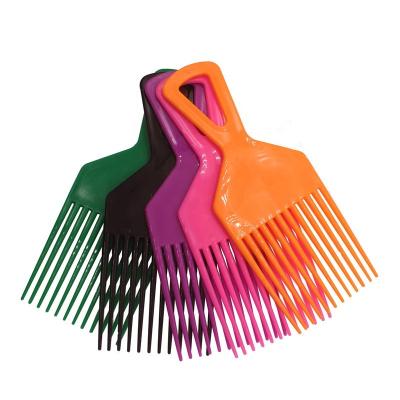 China Great for making MYSURE Afro Braid Hairstyle Curly Detangling Hair Brush Afro Comb Plastic Afro Comb Colorful Afro Hair Comb for sale