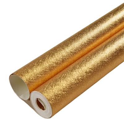 China China Supplier Greaseproof Classic Luxury Gold Silver Foil Lamination Striped Lattice Glitter Gold Wrapping Paper Roll for sale