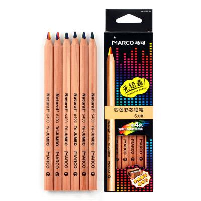 China office & New Arrival School Pencil Marco 4 Colors in 1 Lead Triangle Graftti Pencil Rainbow Pencil for sale