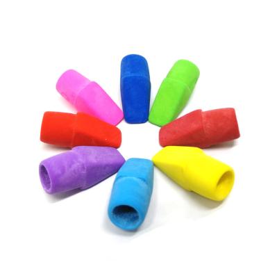 China Wholesale Eraser Factory Promotional ECO-TPR Eraser Rubber For Cuspid Pencil Shape Cap Erasers Eraser Top for sale