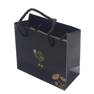 China Recyclable default gift black paper bag without printed A5 size accept custom LOGO for sale