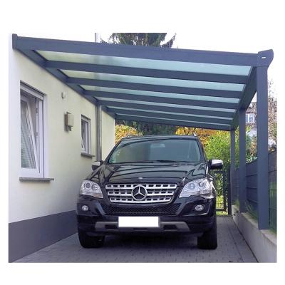 China Aluminum Outdoor Prefab Metal Roof Rain Snow Shelter Garages Canopy For Car for sale