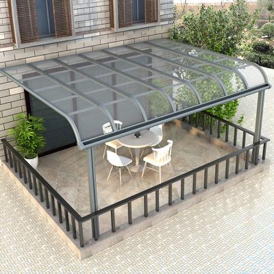 China Modern Rainproof Aluminum Sun Shelter Pergola Gazebo With Polycarbonate Roof Garden Canopy Shades for sale