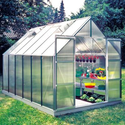 China Easily Assembled Outdoor Powder Coated Polycarbonate Garden Mini Prefabricated PVC Aluminum Greenhouses for sale