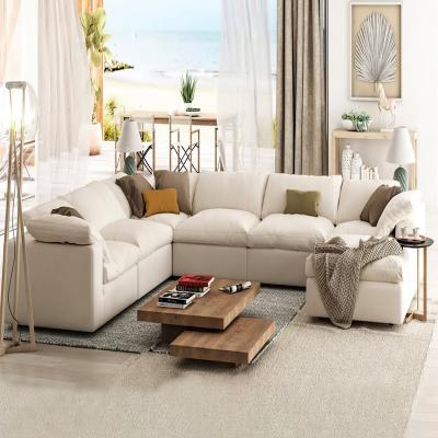 China Convertible Modern Cloud Living Room Sofa Modular White Small Couch Floating Bed for sale