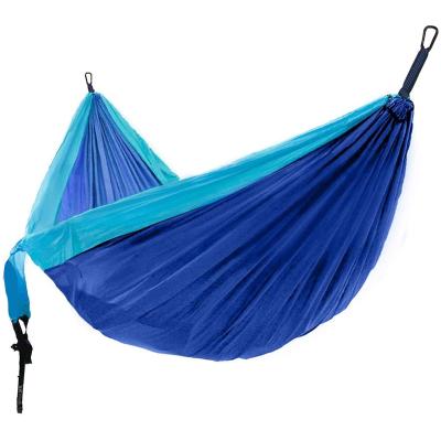 China Durable Portable Nylon Double Parachute Haning Round Hammock Swing Single Camping Bed With 2 Cocking Ropes for sale