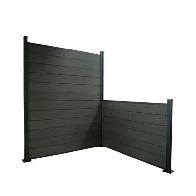 China Easily Assembled Easily Assembled Composite Aluminum Metal Fence Panel Door Privacy Screen Garden With Posts for sale