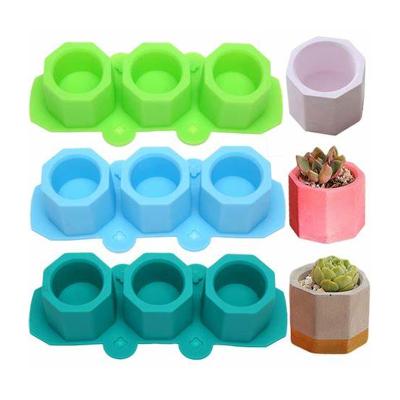 China Modern Garden Planter Flower Pot Injection Oval Concrete Ice Cubes Mold Silicone For Baking for sale