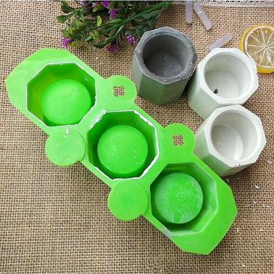 China Modern Custom Silicone Resin Cake Soap Candle Container Flower Pot Mold Rubber Planter For Concrete for sale