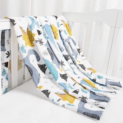 China Cartoon Wearable Animal Printed Wearable Baby Blankets For Newborns 100% Cotton Muslin Wraps Blankets Newbron Baby Blanket for sale