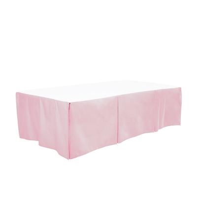 China 100% Natural Soft Ruffled Pink Portable Cotton Crib Skirt Care Bedding Crib Bed Skirt for sale