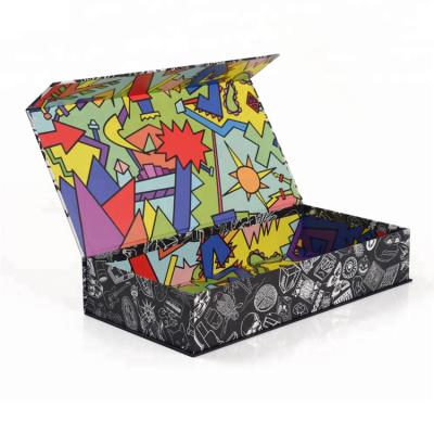 China Handmade Disposable Recycled Graffiti Pattern Gift Box Cardboard Price Recyclable Biodegradable Materials Design Cheap Packaging And Printing Custom Logo for sale