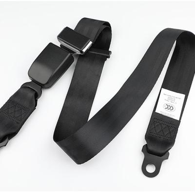 China 2 Point Seat Belt OEM Custom Color Car Seat Belt Lap Belts Push Button Buckle 2 Point Non-Retractable Release Buckle End for sale