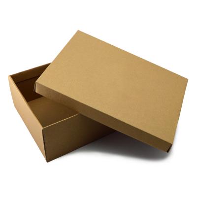 China Recycled Materials Customized Paper Shoe Box With Lid Kraft Paper Wholesale Shoe Box Cheap Shoe Box for sale