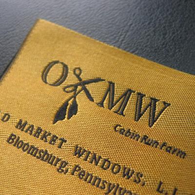 China Sustainable Custom Woven Labels And Tags Garment Woven Label For Clothing for sale