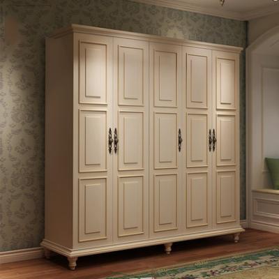 China Five Doors Elegant Modern White European Whole Wardrobe French Rural Furniture bng004 for sale