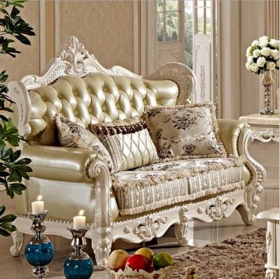 Chine high quality european antique furniture living room sofa sectional genuine leather sofa set pfy10031 à vendre