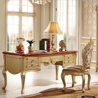 China European Classical Carving Listing Table Executive Luxury Solid Wood Office Desk French Baroque Style Retro Home Office Furniture p10080 for sale