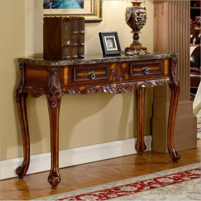 Chine Solid Wood Antique Natural Marble Style Console Table o1197 à vendre