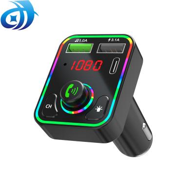 China Fm Transmitter Tooth 5.0 Type Wireless MP3 Player Board Dual Usb Blue Aux. C Car Transmisor 15W for sale