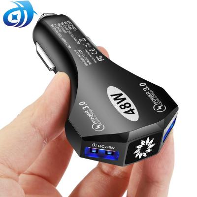 China QC3.0 2 Ports 3.0 40W Mini 48W 12V Twin Mobile Usb Car Multi Fast Charging Wholesale Custom Charger for sale