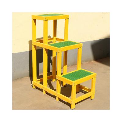 China Insulation Ladders Best Selling Durable Non-conductive Insulation Stool Ladders Fiberglass Stool Stability Step Fiberglass Step Stools 3 for sale