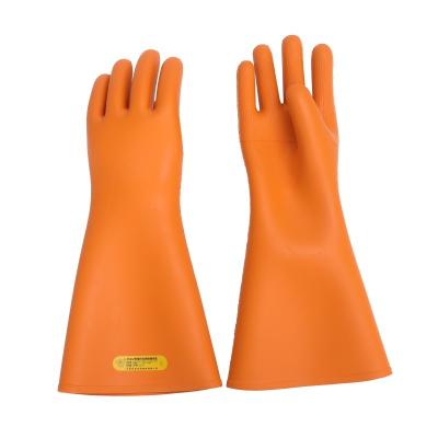 China High Quality Insulated Electrical Electric Shock Protective Leather Gloves Rubber Insulated Gloves For Electricians Electrical Safe Class 00 for sale