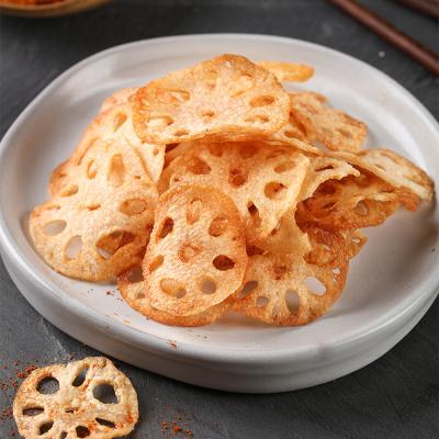 China Low Price Quality Vacuum Fried Lotus VF Lotus Root Chips Lotus Root Dry Snacks for sale