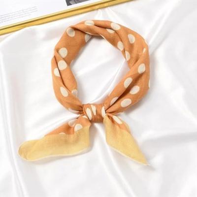 China Simple Square Temperament Contrast Small Women's Cotton Scarf Color Matching Decorative Cotton Scarf for sale