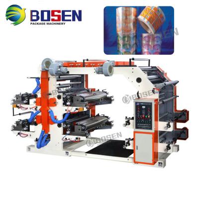 China Flexible Package Printing Machine 4 Color Flexo Printing For Film Printing Flexographic Printer Letterpress Roll To Roll Flexo Printer 4 Color for sale