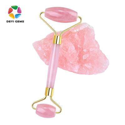 China Wholesale Best Jade Roller Natural Double Head Rose Quartz Jade Roller Facial Whitening For Price for sale