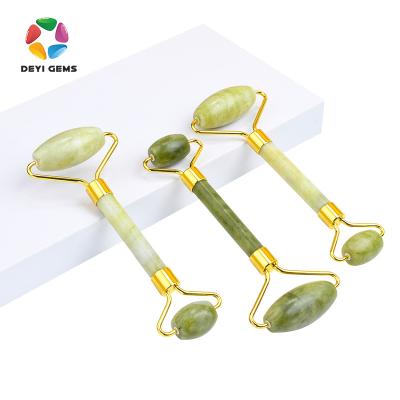 China Whitening Hotest Green Jade Facial Roller Jade Roller For Face Massage for sale