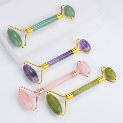 China Durable Natural Head Whitening Jade Roller For Face Massage Jade Roller Best Price Wholesale Double for sale