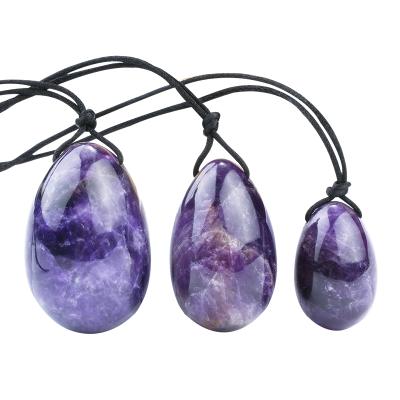 China 2021 China Best Seller High Quality Natural Amethyst Yoni Egg Set for Kegel Exercise for sale