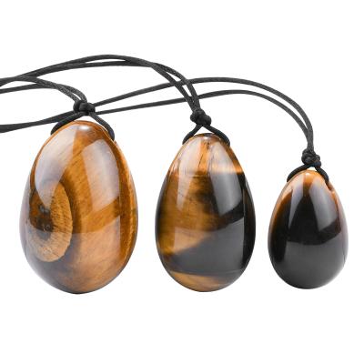 China Best China 2021 Wholesale Natural High Quality Tiger Eye Yoni Egg for Kegel Exercise for sale