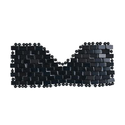 China Anti-puffiness factory good quality obsidian jade eye mask natural black jade stone for skin care for sale