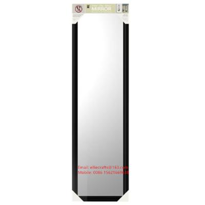 China Cheap decorative 36x126cm colorful frame bedroom plastic door mirror, hanging door mirror, 14x48