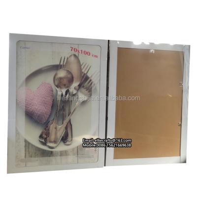 China Home decoration 70x100 large plexiglass clip frame 60x80 50x70 glass wall mounted photo frame 40x50 clip picture poster display clip frame for sale